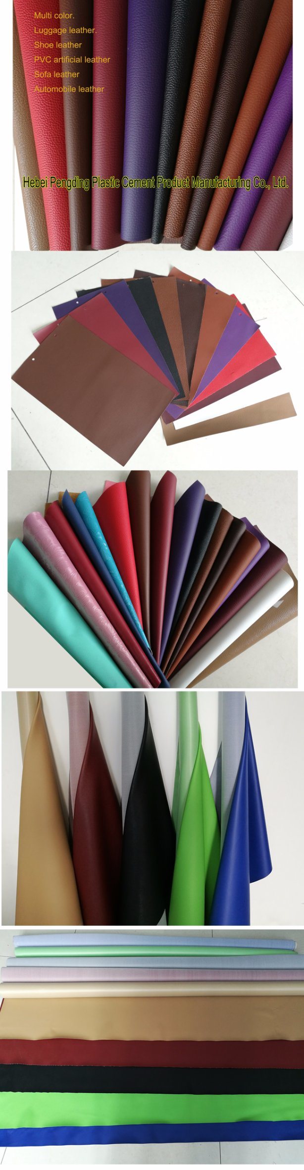 PVC Leather, Customizable Thickness of Sofa Leather Bag Leather