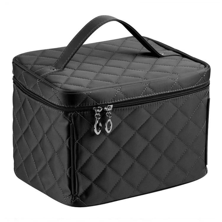 Enfung Big Size Cosmetic Case with Quality Zipper Single Layer Travel Makeup Bags