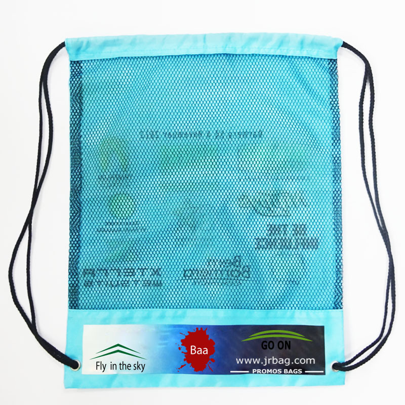 Mesh Drawstring Bag Sport Backpack with Polyester