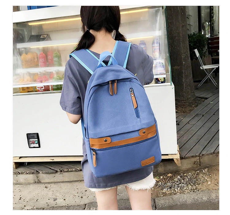 New Style Ladies Canvas Bag Casual Ladies Outdoor Backpack Fashion Stream Simple Backpack Laptop Bag
