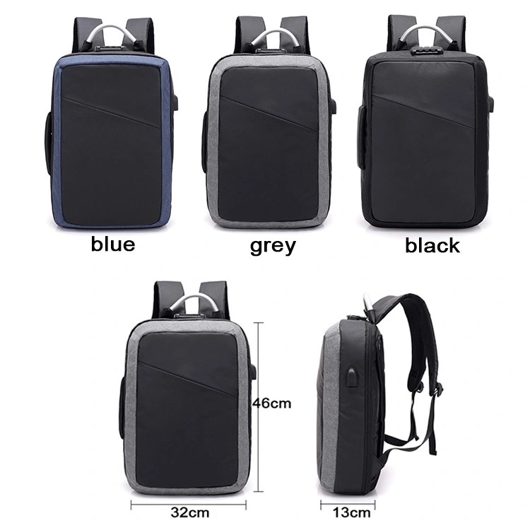 Anti-Theft USB Charging Briefcase Notebook Bags Business Laptop Backpack