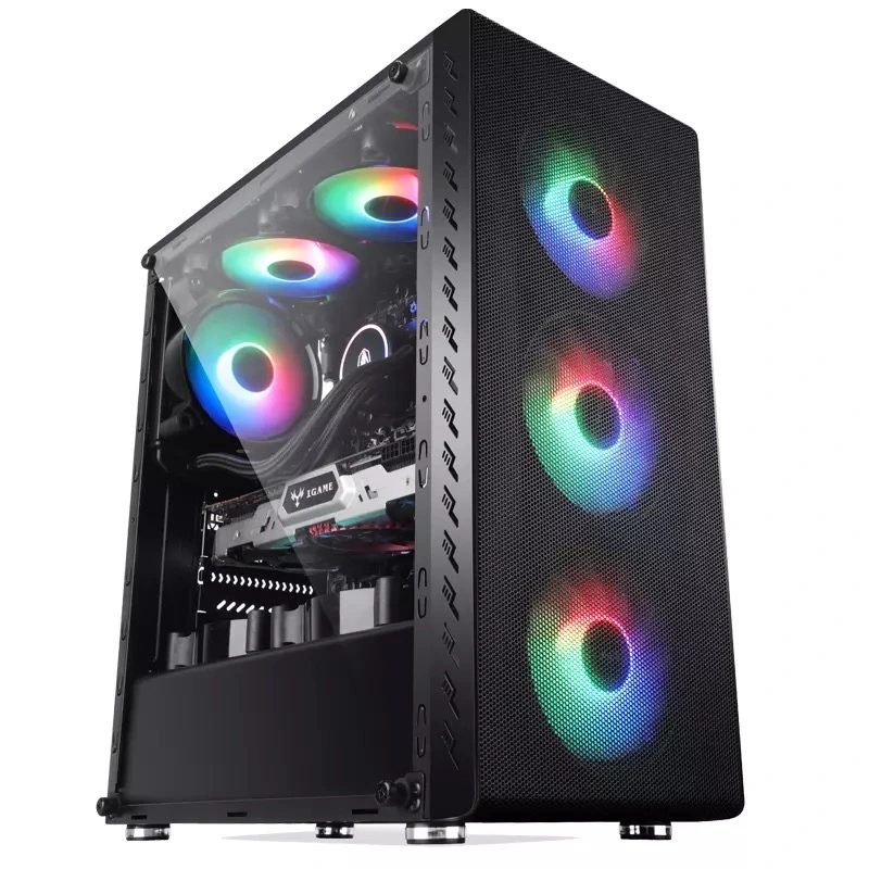 Hot Sale ATX Gaming Case Computer Parts Computer PC Case with Steel Mesh Design