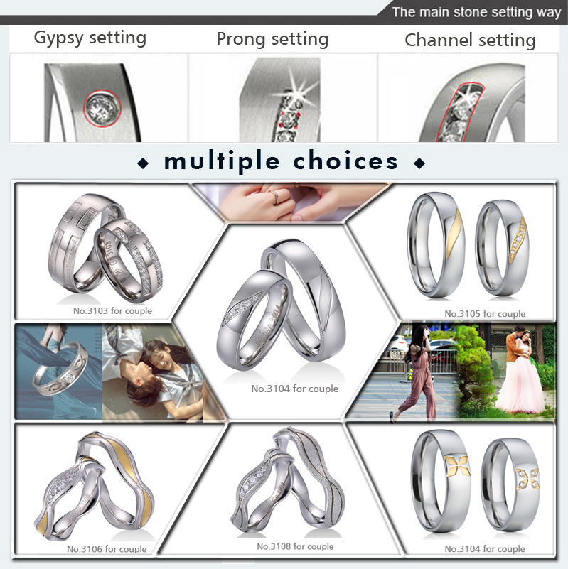 Ring 18K CZ Wedding Ring Jewelry Women 925 Silver Diamond Ring