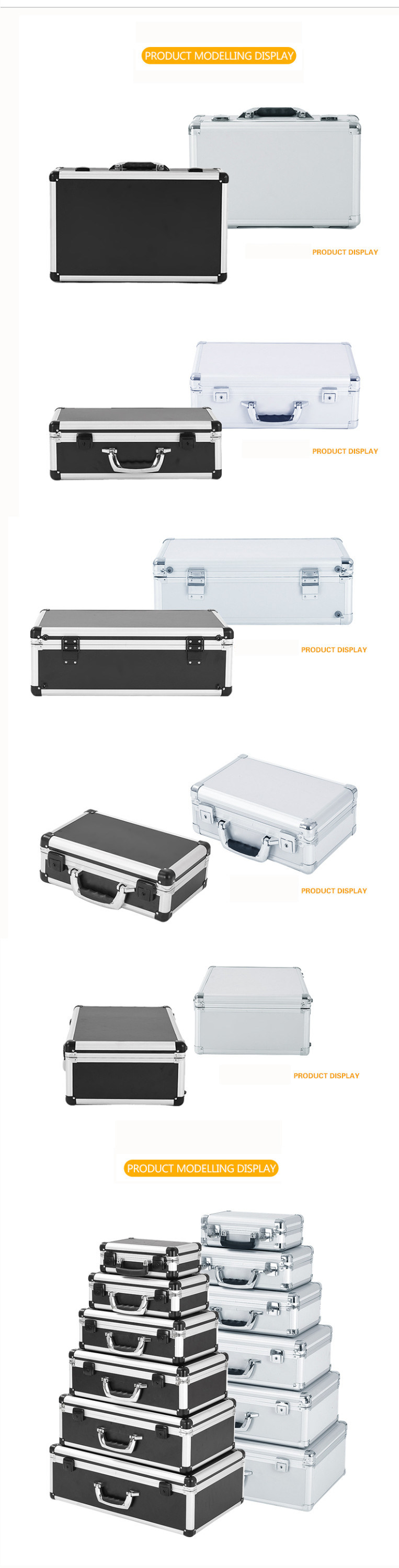 Promotional Hot Sale Black Aluminum Tool Carrying Case/ Display Case Aluminum/ Aluminum Pilot Case