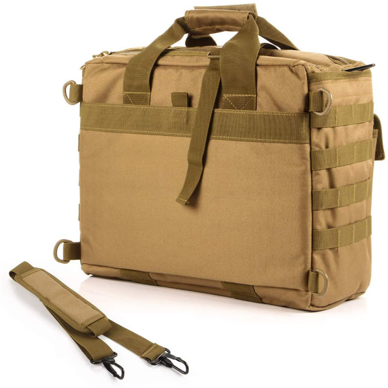 Multifunction Outdoor Military Khaki Tatical Briefcase Messenger Briefcase Computer Laptop Shoulder Handbags Bag Suit 15.6 Inch Men