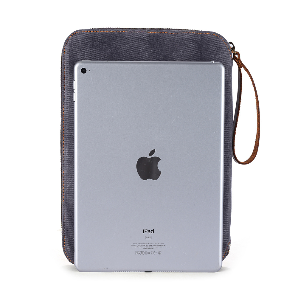Fashion Designer Waterproof Canvas Leather iPad Bag Case (RS-MS-01)