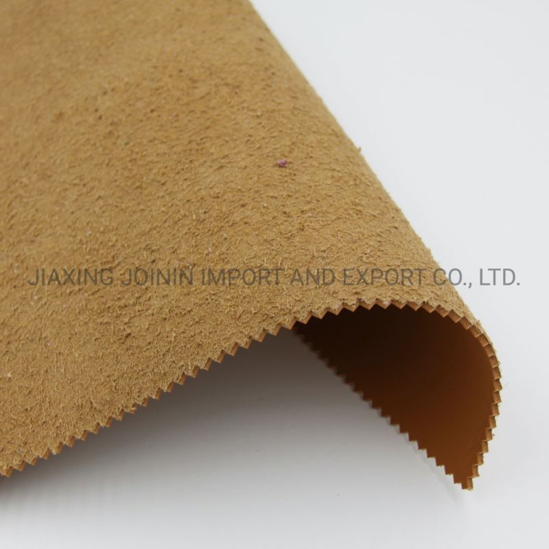 Leather Flocked PVC Leather for Shoes and Bags, Bonded Leather