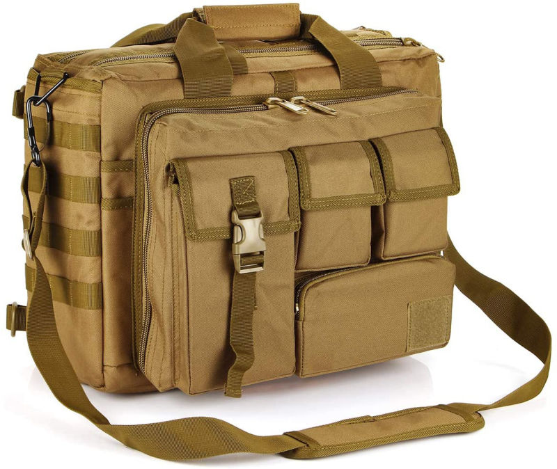 Multifunction Outdoor Military Khaki Tatical Briefcase Messenger Briefcase Computer Laptop Shoulder Handbags Bag Suit 15.6 Inch Men
