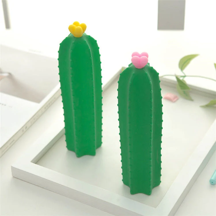 Silicone Cute Vegetable Cactus Pencil Case Simple Creative Primary and Secondary School Storage Stationery Pencil Case