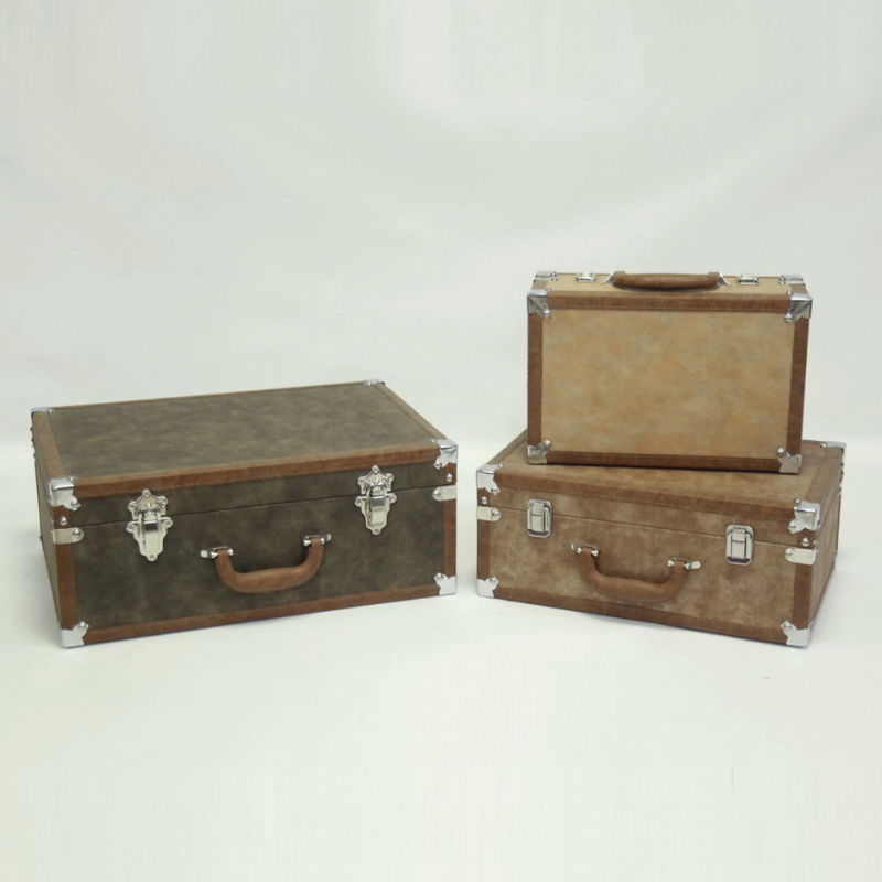 Decorative Vintage Wooden Suitcase Antique Wood Suitcase