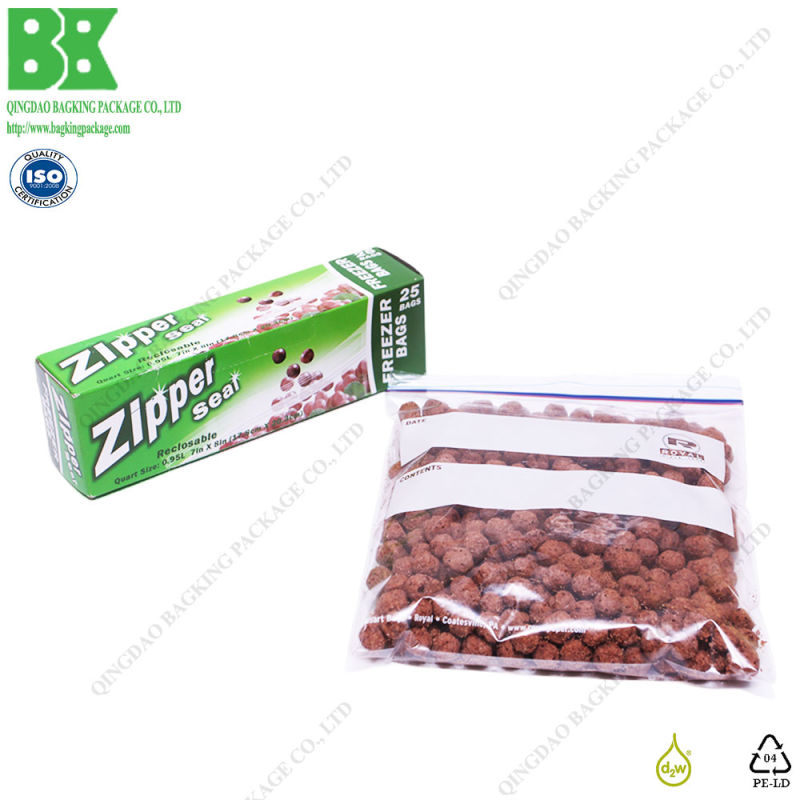 Resealable LDPE Clear Ziplock Bag Food Grade Storage Bag Freezer Bag