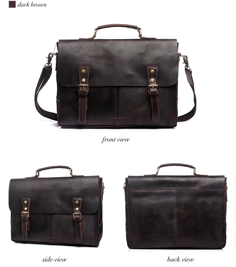 Leather Handbag Laptop Shoulder Bag Business Briefcase Satchel Messenger Bag