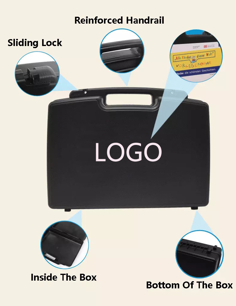 PP Material Plastic Suitcase Briefcase Carrying Case