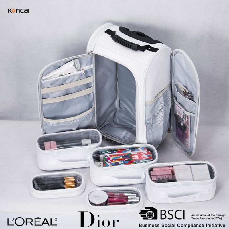 Professional Large Storage Vanity Box Business Meeting Accessory Travel Case Make up Bags