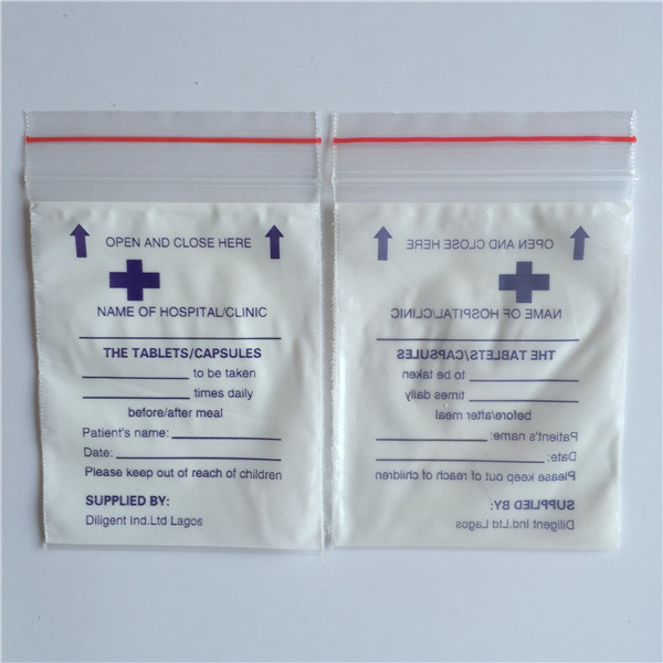 LDPE Medical Ziplock Bag/Medical Zipper Bag/Medicine Ziplock Bag