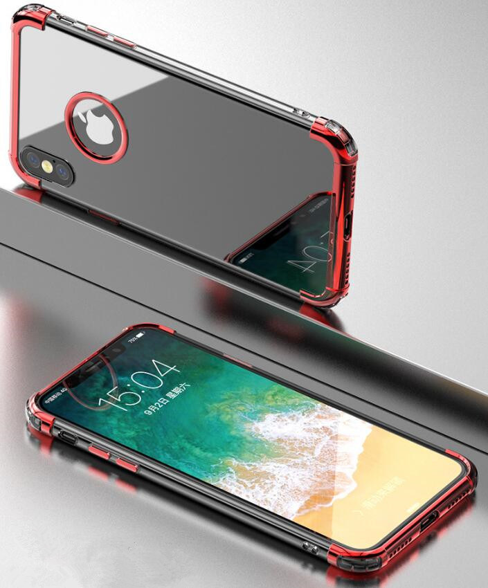 3-in-1 Transparent Clear Reinforced Corner Soft Silicone TPU Phone Case