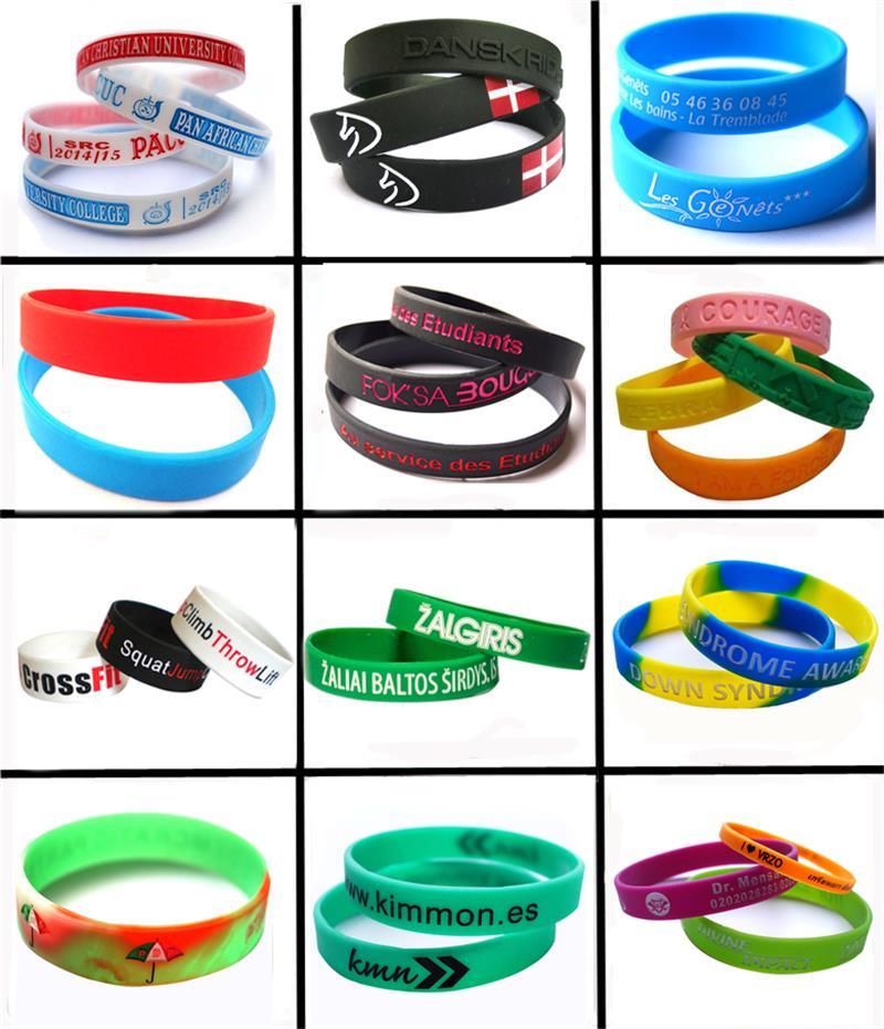 Silicone Emboss Print Wrist Band with Company Logo