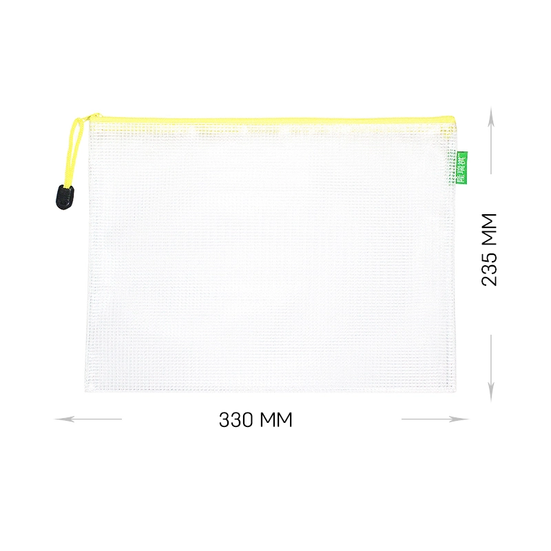 Zippered Waterproof PVC Pouch Plastic Zip Document Filing Folder Wholesale A4 Zipper File Bag