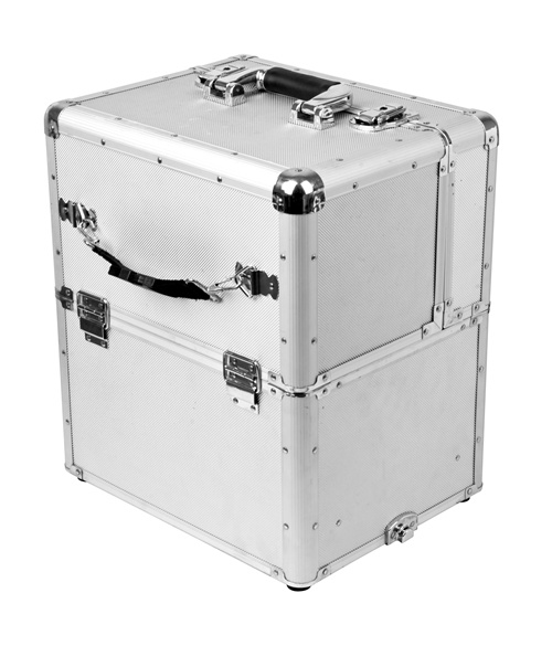 Aluminium Cosmetic Case, Beauty Case with Trolley, New Aluminum Case