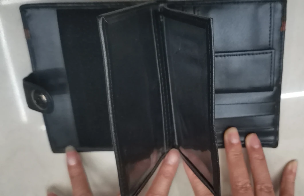 Black Ladies Fold Wallet Cion Purse Card Bag
