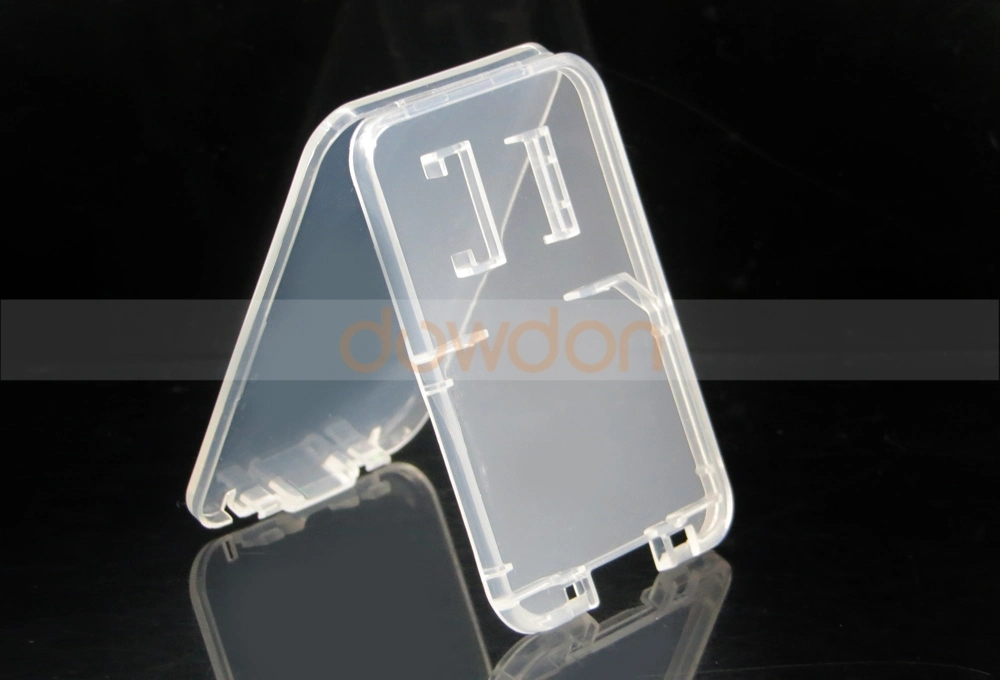 Super Thin 2 in 1 Protective Transparent Plastic Memory Card Case for SD Micro SD Card