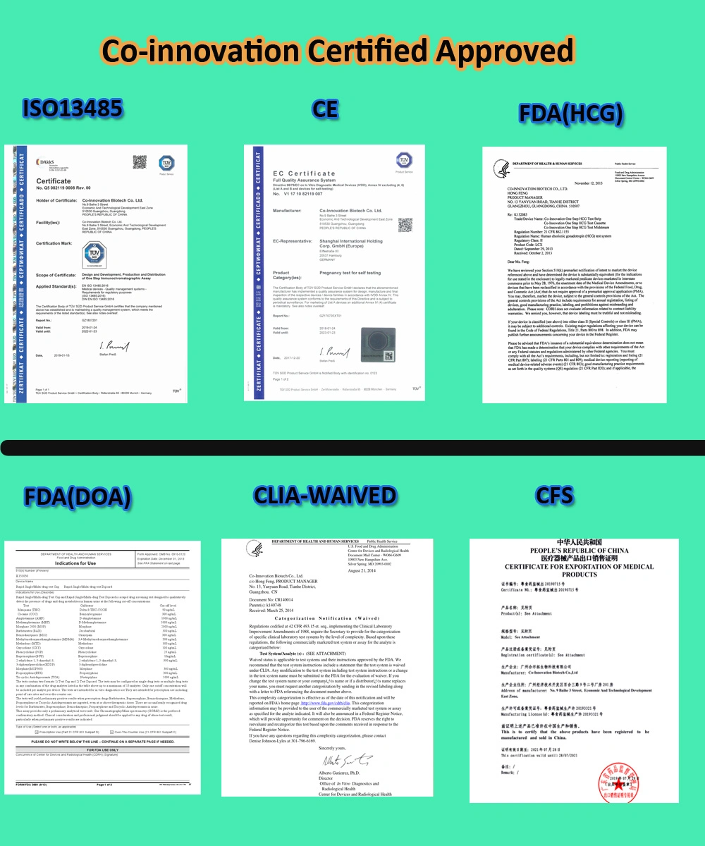 Doa Drug Abuse Test Single DIP Drug Test Cards with FDA