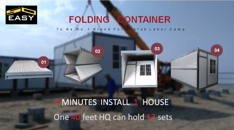Easily Installing Modular Prefab Stander Design Folding Container House