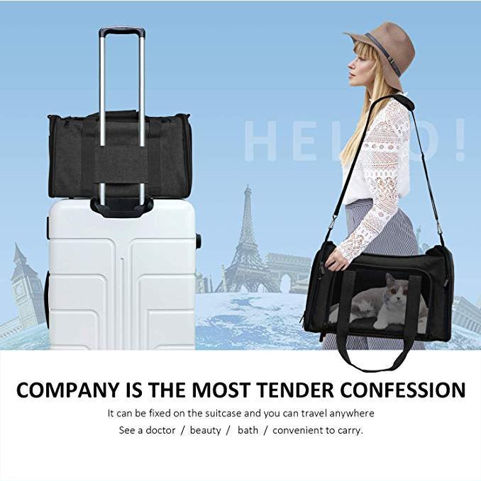 Pet Items Wholesale Custom Fashion Foldable Pet Carrier Bag Portable Outdoor Travel Dog Carrier