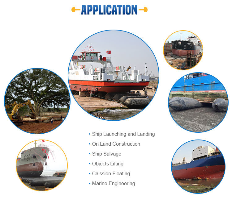 Marine Ship Launching Rubber Airbags Ship Salvage Airbags Boat Landing Airbags