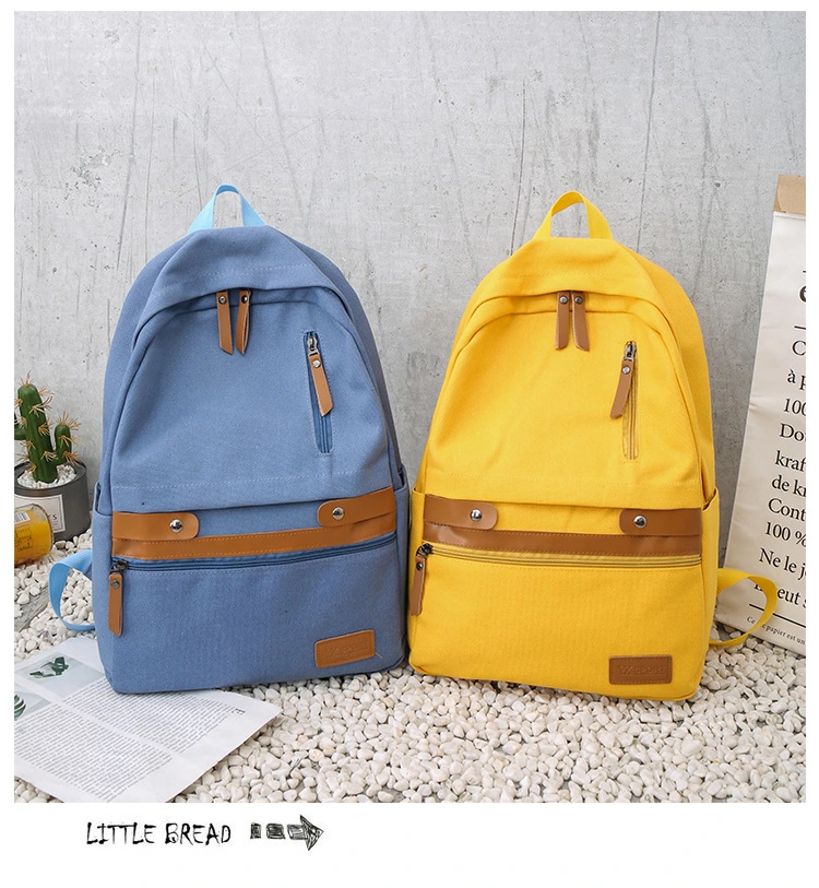 New Style Ladies Canvas Bag Casual Ladies Outdoor Backpack Fashion Stream Simple Backpack Laptop Bag