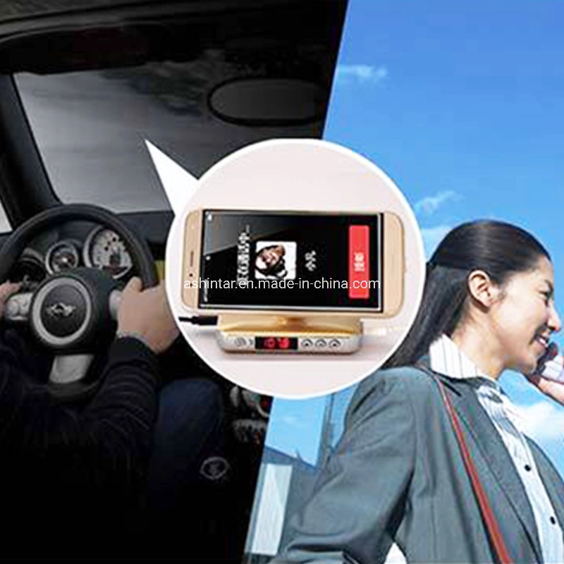 Car Phone Holder Aux Bluetooth Handsfree Car Kit MP3 Music Player Dual USB Car Charger