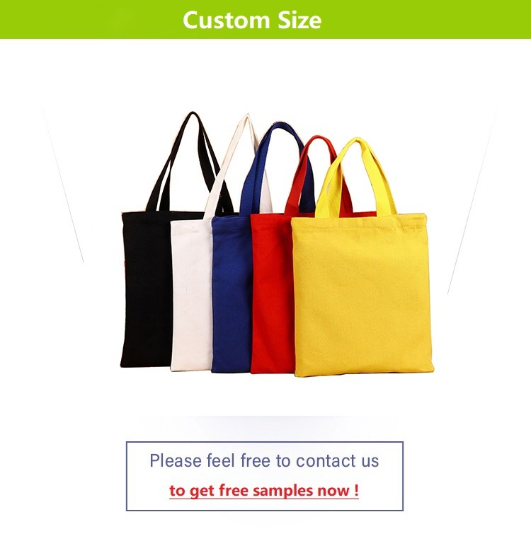 Customized Printing Reusable Eco Friendly Canvas Tote Shopping Bag