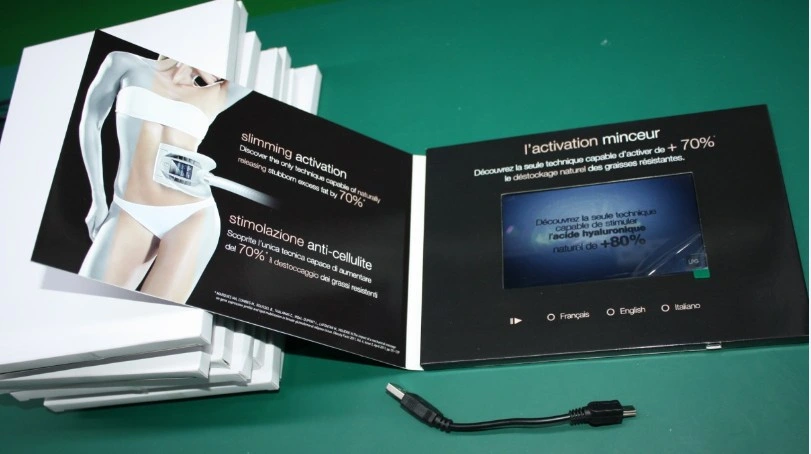 Advertising Promotion Video Brochure Card 4.3 Inch in Print LCD Screen Book Digital Catalog