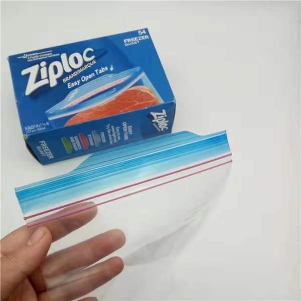 LDPE Ziplock Bag with Color Zipper, Double Zipper Parts Bag