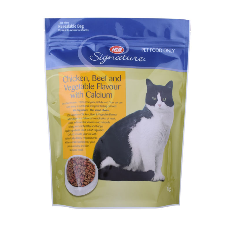 Custom Color Printing Ziplock Pet Food Packaging Pouch Bag