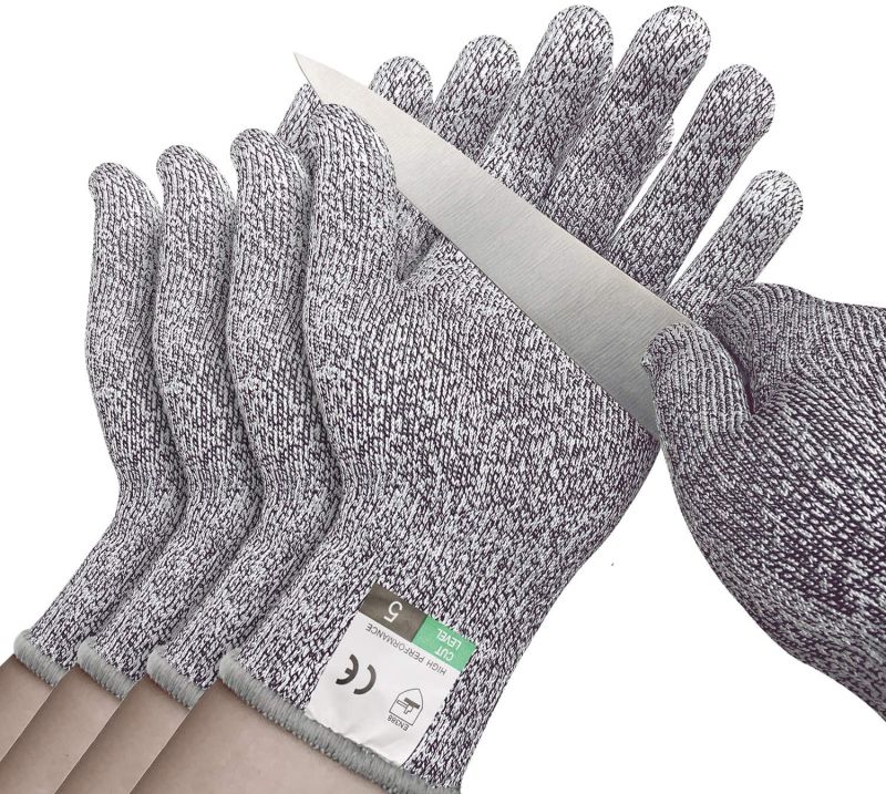 13 Gauge Grey Hppe with Grey PU Coating Cut Resistant Glove