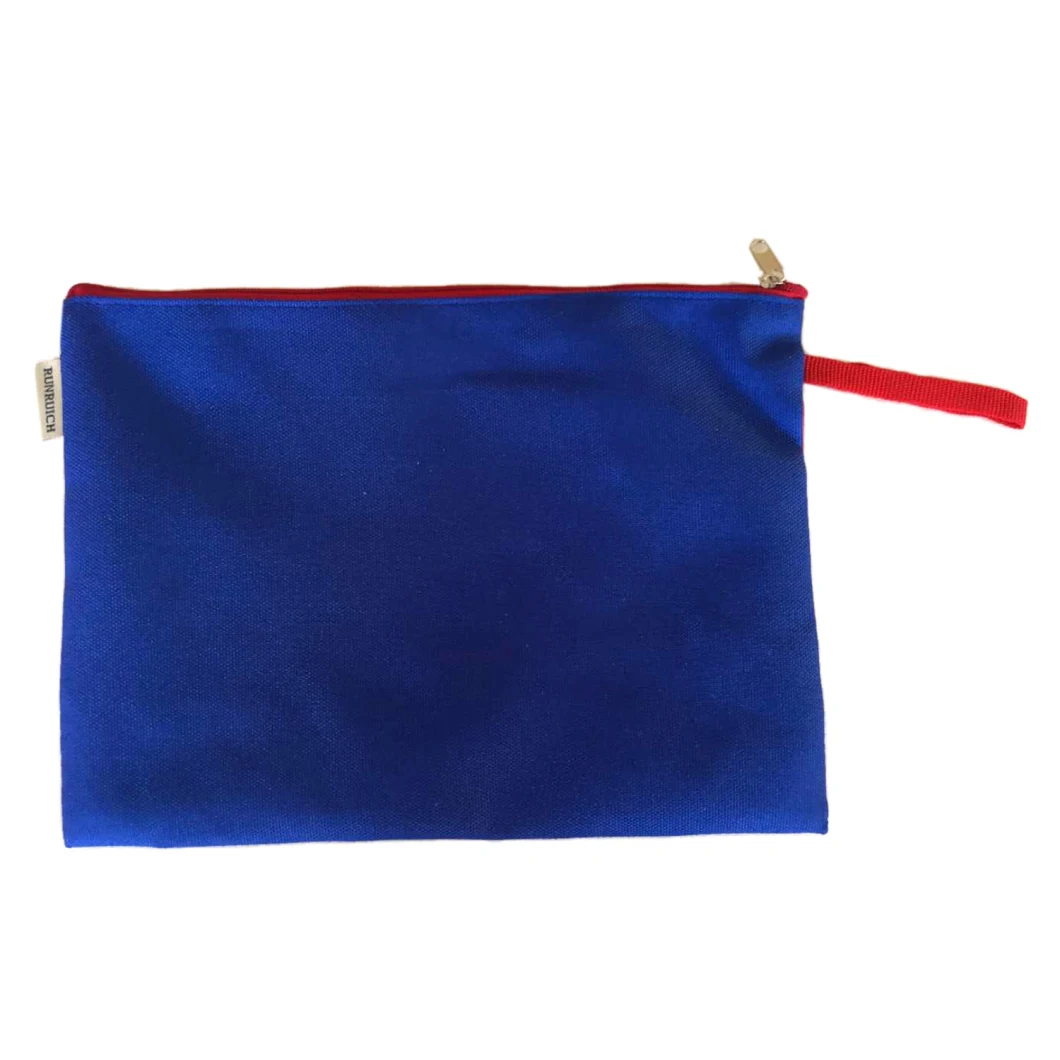 A5 Size Durable Oxford Fabric Material File Pouch Bag for School Students Office Supplies Zipper Folder