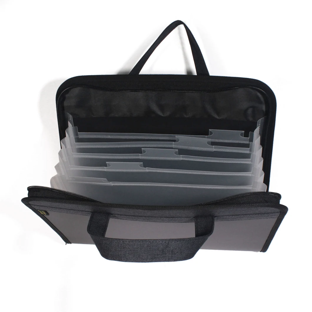 Fashion Black Plastic A4 Durable Student Test Paper Organize File Bag