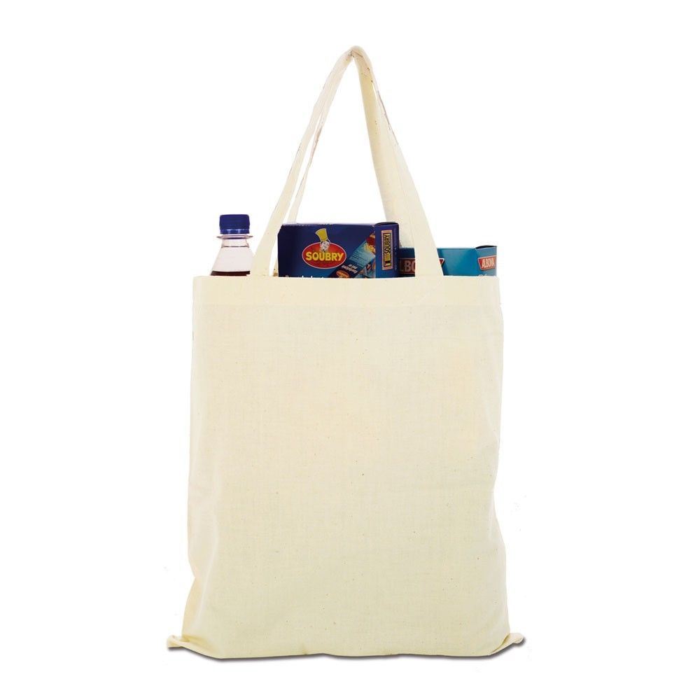 Blank Solid Cotton Canvas Tote Bag