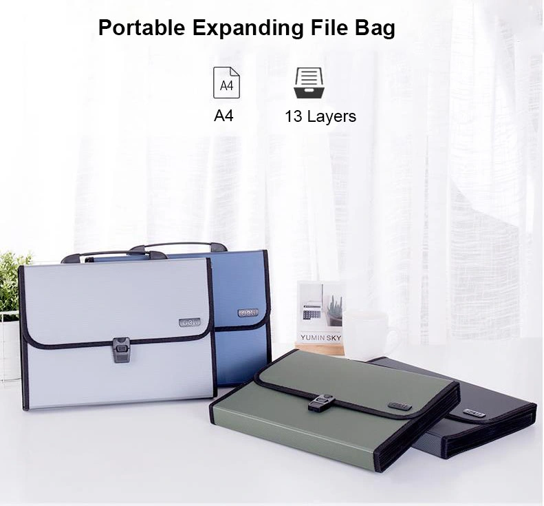 Eco Friendly Non-Slip A4 File Holder Office Supply Document Filling Organizer Expanding Documents Bag