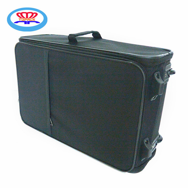 Light Weight Black Foldable Travel Trolley Bag/ Folding Trolley Case/Travel Suitcase / Day Trip Bag