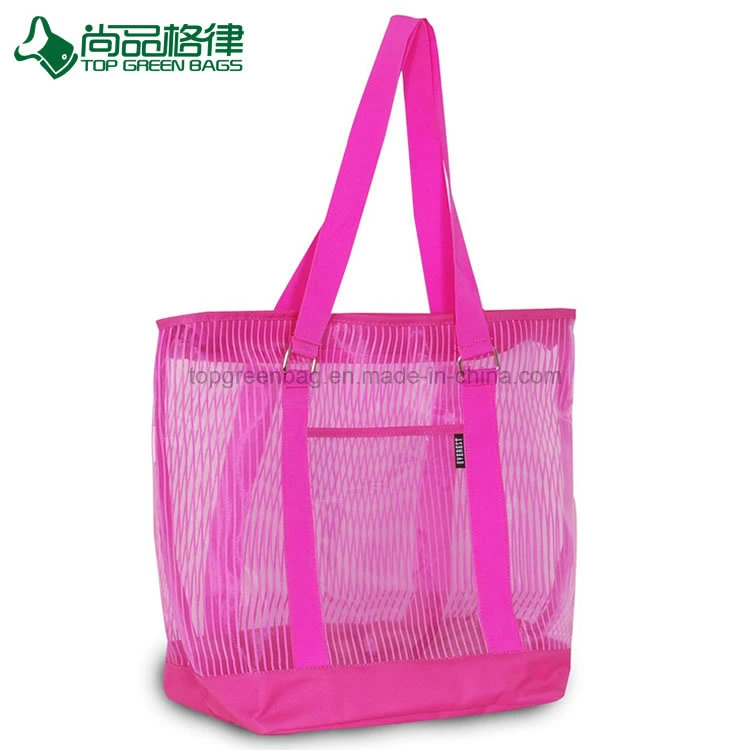 Stylish Colorful Mesh Shopping Tote Bag Polyester Shopping Net Bag