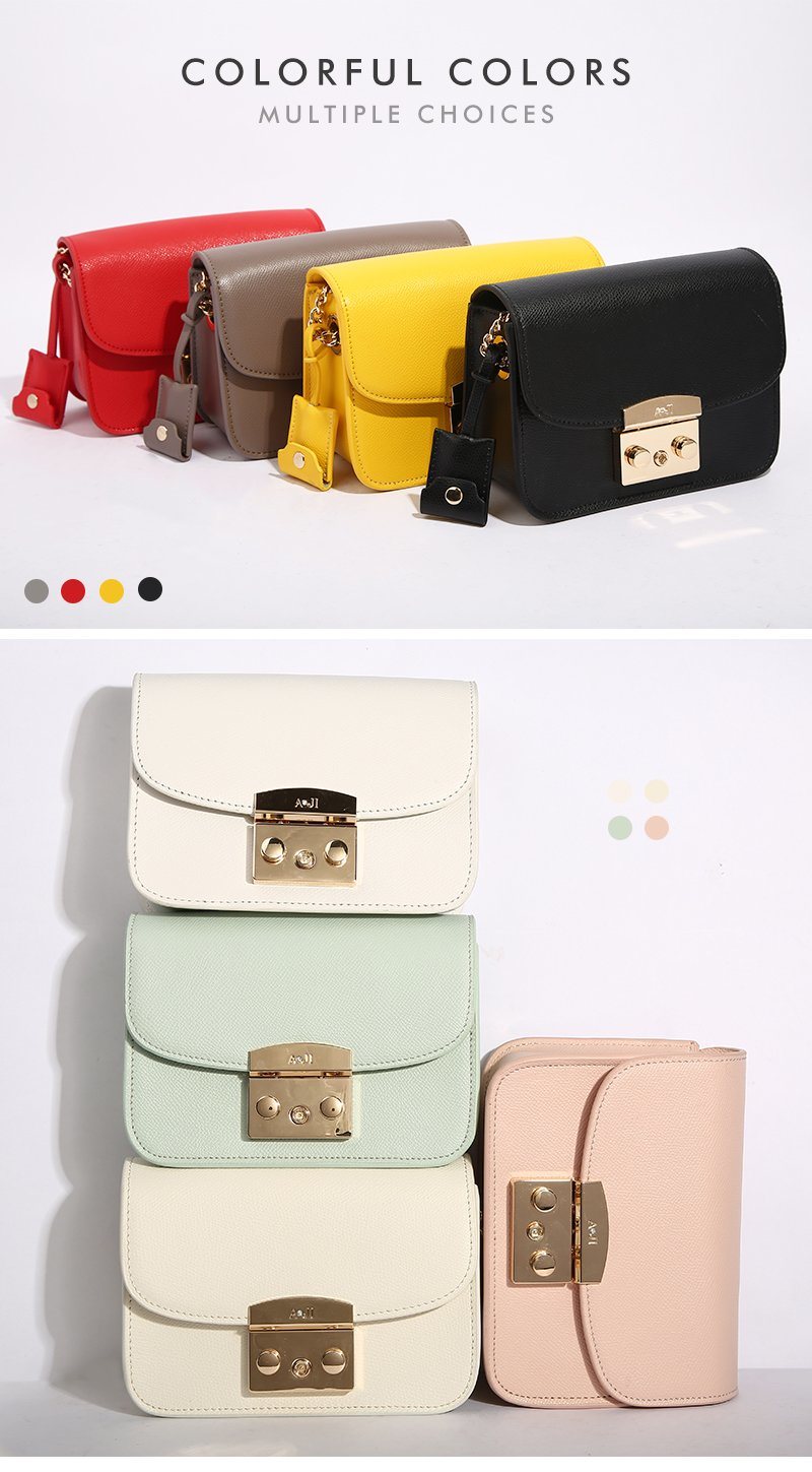 Customize Women Portable Bag Cowhide Personality Trend Handbag for Women Crossbody Messenger Square Bag