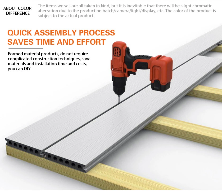 Artificial Hardwood Lumber 3D Composite WPC Decking Clip Boards