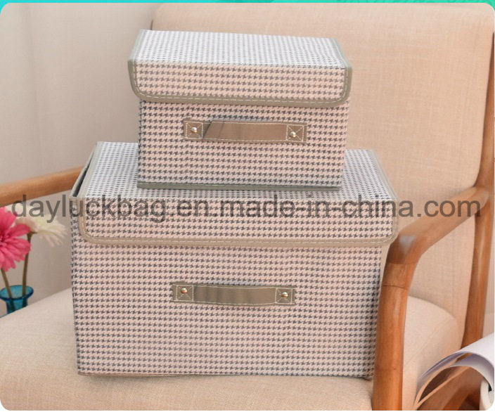 Collapsible Canvas Fabric Cube Storage Box Cloth Storage Bin
