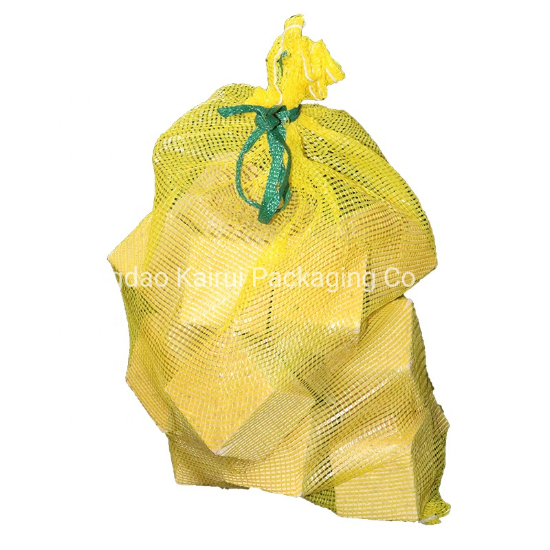 UV Stable Plastic Mesh Net Bag for Firewood