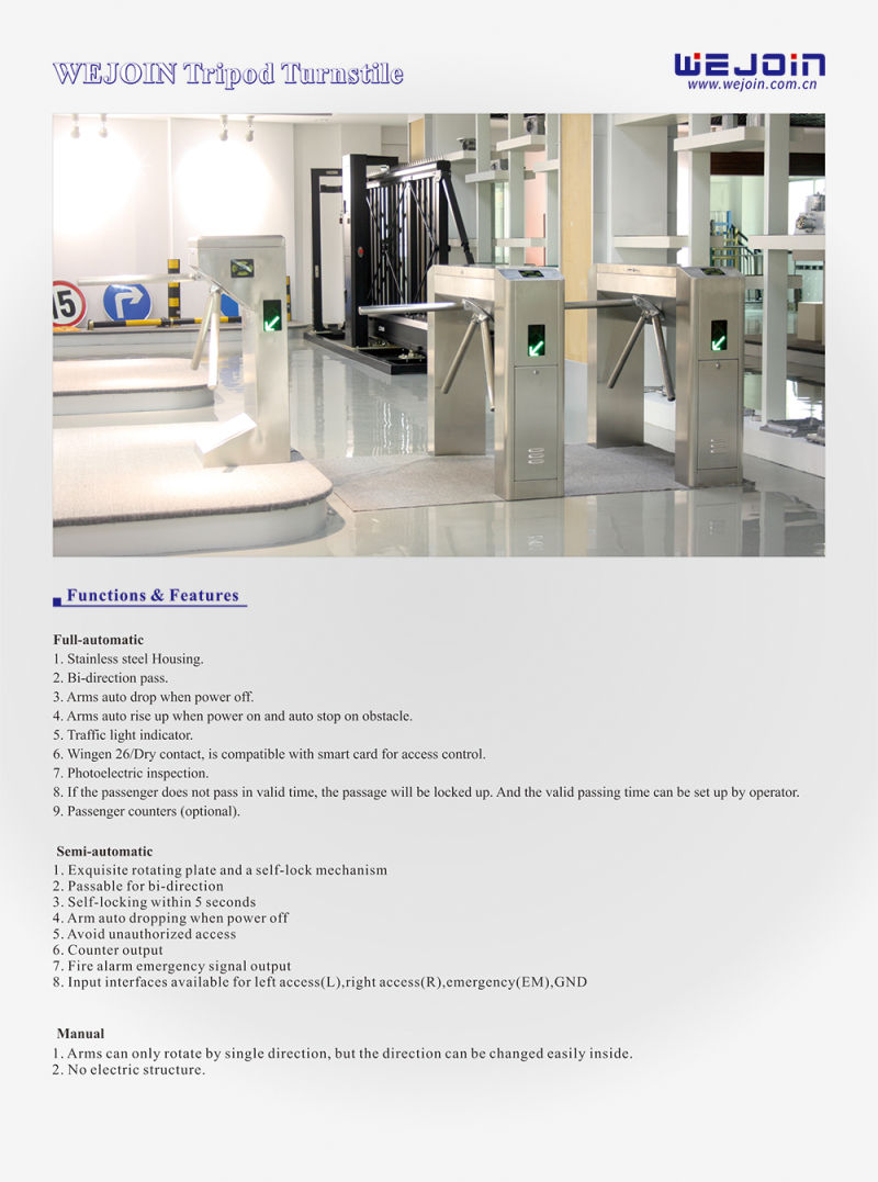 Comercial Business District Building Tripod Turnstile