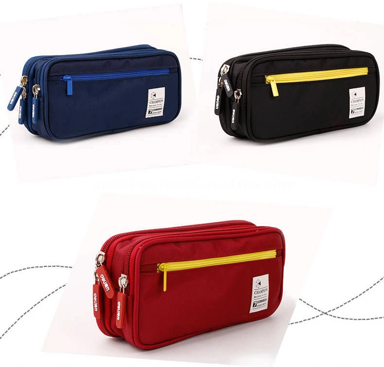 Large Capacity Canvas Pencil Carrier Pen Carry Case Stationery Bag