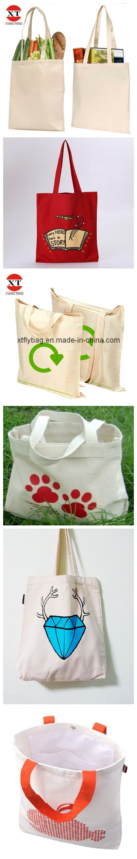 Custom Printed Canvas Bag/ Wholesale Cotton Canvas Bag/Blank Tote Bag Canvas