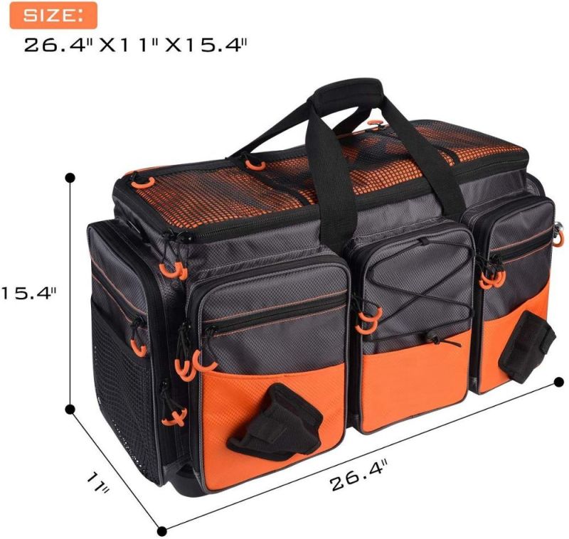 Wholesales Large Saltwater Resistant Fishing Lure Bags High Quality Waterproof Fishing Tackle Storage Bags